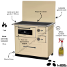 Cuisinière à bois 7 kW Ivar 10 MBS