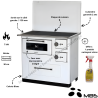 Cuisinière à bois 7 kW Ivar 10 MBS