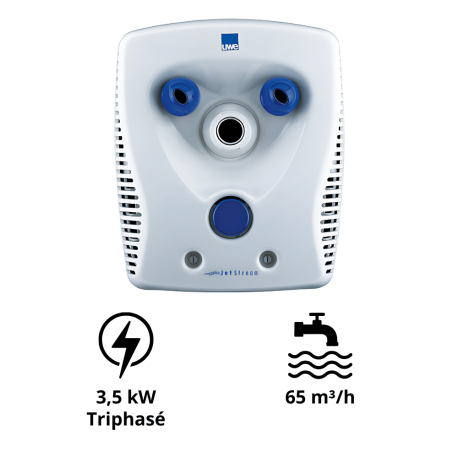 Juno pour nage à contre courant Uwe version ABS Blanc 3,5 kW Triphasé