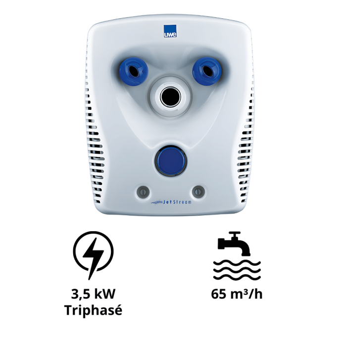 Juno pour nage à contre courant Uwe version ABS Blanc 3,5 kW Triphasé