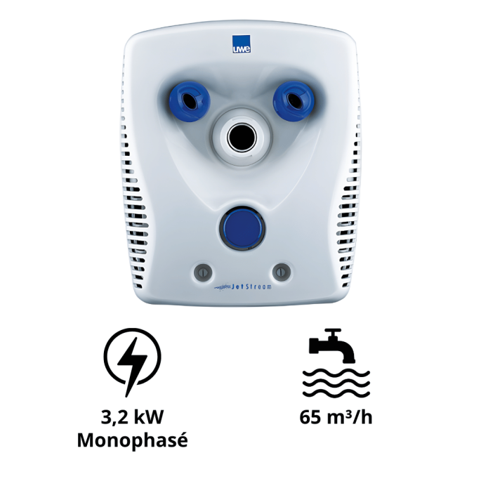 Juno pour nage à contre courant Uwe version ABS Blanc 3,5 kW Triphasé