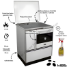 Cuisinière à bois 11 kW Hydro Ivar MBS