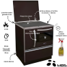 Cuisinière à bois 11 kW Hydro Ivar MBS