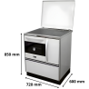 Cuisinière à bois 11 kW Hydro Ivar MBS