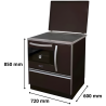 Cuisinière à bois 11 kW Hydro Ivar MBS