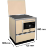 Cuisinière à bois 11 kW Hydro Ivar MBS