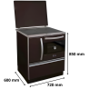 Cuisinière à bois 11 kW Hydro Ivar MBS