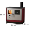 Cuisinière à bois 9.9 kW Kara Inox MBS
