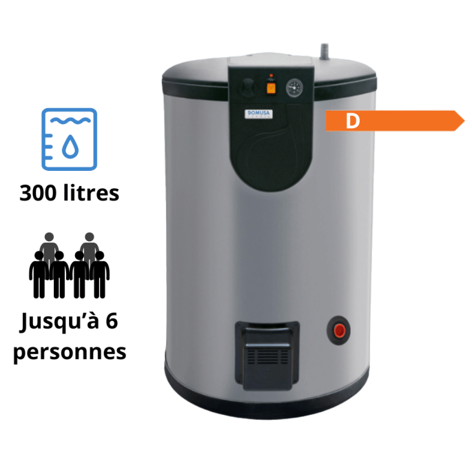 Chauffe eau électrique 300 litres Sol HYDRINOX 300 S Domusa