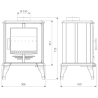 Poêle à bois en fonte 7.9 kW P8 ECO KAWMET