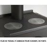 Cuisinière à bois avec four + plaque de cuisson Monza BRONPI