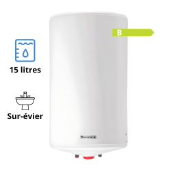 Chauffe eau électrique Thermor Ristretto rond 15L sur évier