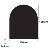 Plaque de protection sol noire 100 x 120 cm Poujoulat