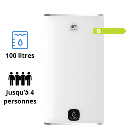 Chauffe eau électrique MALICIO 3 100L Thermor carré vertical mural