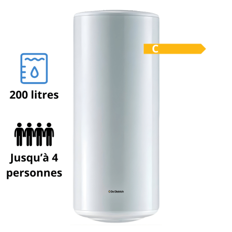Chauffe-eau électrique à résistance stéatite CES 200 L Mural De Dietrich