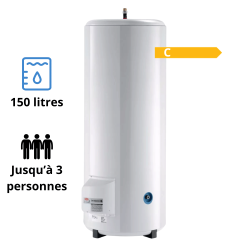 Chauffe-eau électrique COR-EMAIL à poser THS 150L De dietrich