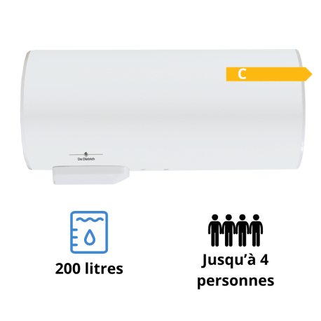 Chauffe-eau électrique COR-EMAIL Horizontal THS 150 L De Dietrich