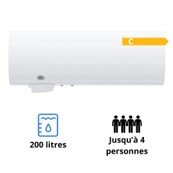Chauffe eau électrique THERMOR Blindé Horizontal raccordement dessous 200 L Chauffe eau électrique THERMOR Blindé Horizontal raccordement dessous 200 L