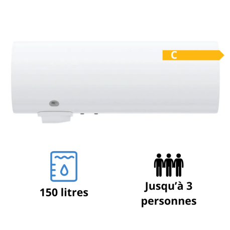Chauffe eau électrique THERMOR Blindés Horizontal raccordement côté 150L