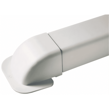 Passage de mur courbe 60x80 mm Blanc Pur