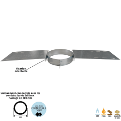 Support au toit pour conduit double paroi isolé Ediliso25 Edilinox