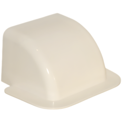 Passage de mur courbe 140 x 90 mm Blanc crème RAL 9001 Passage de mur courbe 140 x 90 mm Blanc crème RAL 9001
