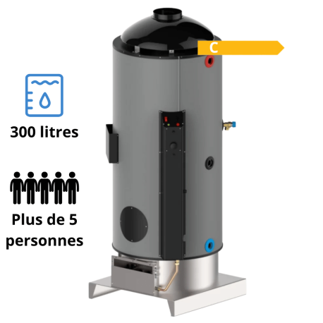 Accumulateur Gaz 300 L Cheminée Unical TX 300