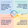 Preparateur inox sanitaire DCE de chez Domusa