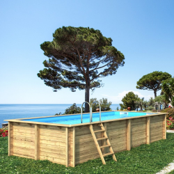 Piscine hors-sol / semi-enterrée / enterrée en Bois Rectangulaire WEVA 6 x 3 BWT Piscine hors-sol / semi-enterrée / enterrée en Bois Rectangulaire WEVA 6 x 3 BWT