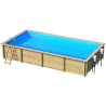 Piscine hors-sol / semi-enterrée / enterrée en Bois Rectangulaire WEVA 6 x 3 BWT