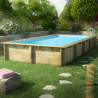 Piscine hors-sol / semi-enterrée / enterrée en Bois Rectangulaire WEVA 6 x 3 BWT