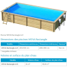 Piscine hors-sol / semi-enterrée / enterrée en Bois Rectangulaire WEVA 6 x 3 BWT