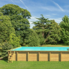 Piscine hors-sol / semi-enterrée / enterrée en bois Rectangulaire WEVA 8 x 4 BWT
