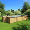 Piscine bois urbaine 6 x 2.5 m avec couverture électrique | BWT