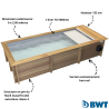 Piscine bois urbaine 6 x 2.5 m avec couverture électrique | BWT