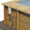 Piscine bois urbaine 6 x 2.5 m avec couverture électrique | BWT