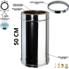 Ensemble dévoiement 2 x coudes 45 ° + 1 x 50 cm conduit double paroi isolé Ediliso25 Edilinox