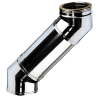 Ensemble dévoiement 2 x coudes 45 ° + 1 x 50 cm conduit double paroi isolé Ediliso25 Edilinox