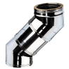Ensemble dévoiement 2 x coudes 45 ° + 1 x 25 cm conduit double paroi isolé Ediliso25 Edilinox