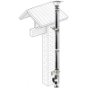 Kit conduit double paroi isolé vertical extérieur Ediliso25 Edilinox