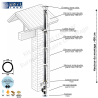 Kit conduit double paroi isolé vertical extérieur Ediliso25 Edilinox