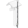 Kit conduit double paroi isolé vertical extérieur Ediliso25 Edilinox