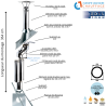 Kit conduit double paroi isolé avec dévoiement sortie toiture Ediliso25 Edilinox