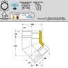 Kit conduit double paroi isolé avec dévoiement sortie toiture Ediliso25 Edilinox
