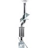 Kit conduit double paroi isolé avec dévoiement sortie toiture Ediliso25 Edilinox