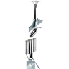 Kit conduit double paroi isolé avec dévoiement sortie toiture Ediliso25 Edilinox