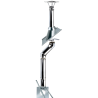 Kit conduit double paroi isolé avec dévoiement sortie toiture Ediliso25 Edilinox