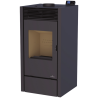 Poêle mixte bois et granulés Hybrid Bronpi 11 kW - Coloris Noir