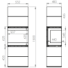 Poêle à bois Scandinavian 50 WH A.Caminetti - Coloris Blanc