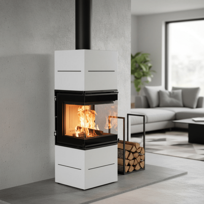 Poêle à bois Scandinavian 50 WH A.Caminetti - Coloris Blanc